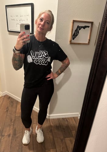 Customer photo review of Salty Savage Unisex "HEY BOO" Tee