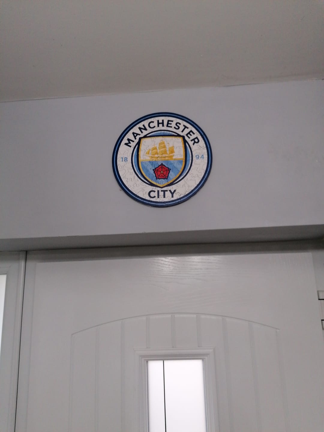 Customer photo review of Manchester City FC® Logo - Wooden Puzzle