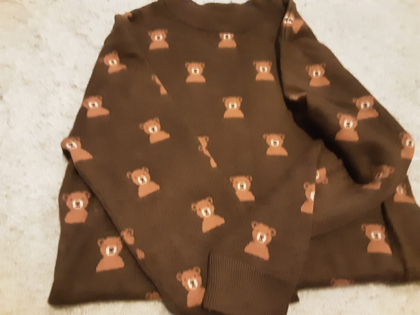 Customer photo review of From One To Another Bear Knitted Jumper