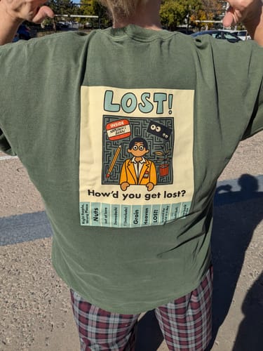 Customer photo review of LOST! Shirt