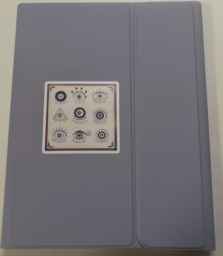 Customer photo review of Evil eye grid sticker