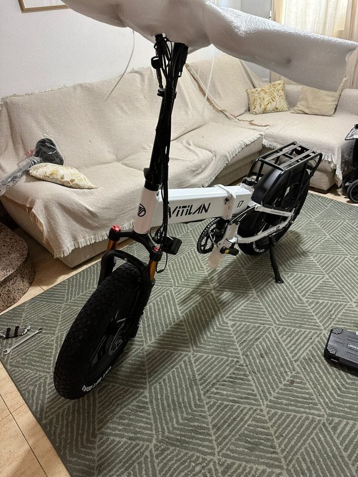 Customer photo review of I7 Pro Folding Full Suspension Electric Bike