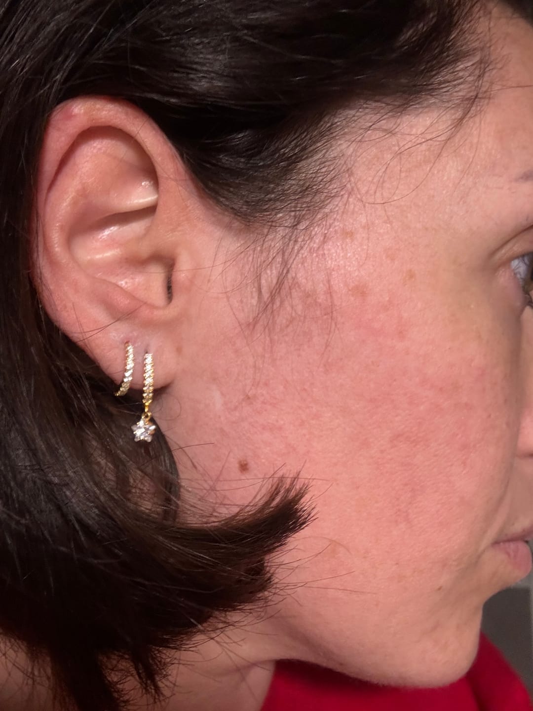 Customer photo review of Pendientes Aretes Circonitas