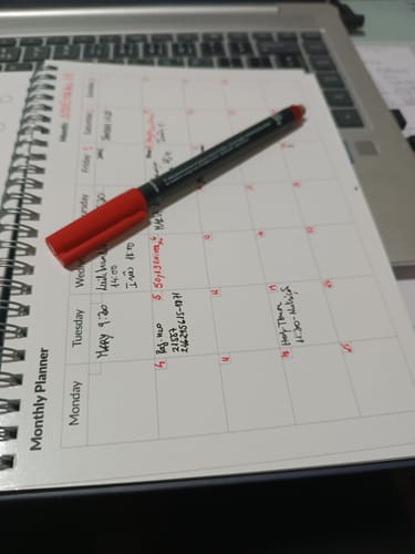 Customer photo review of Infinitebook Planner A5 Blue