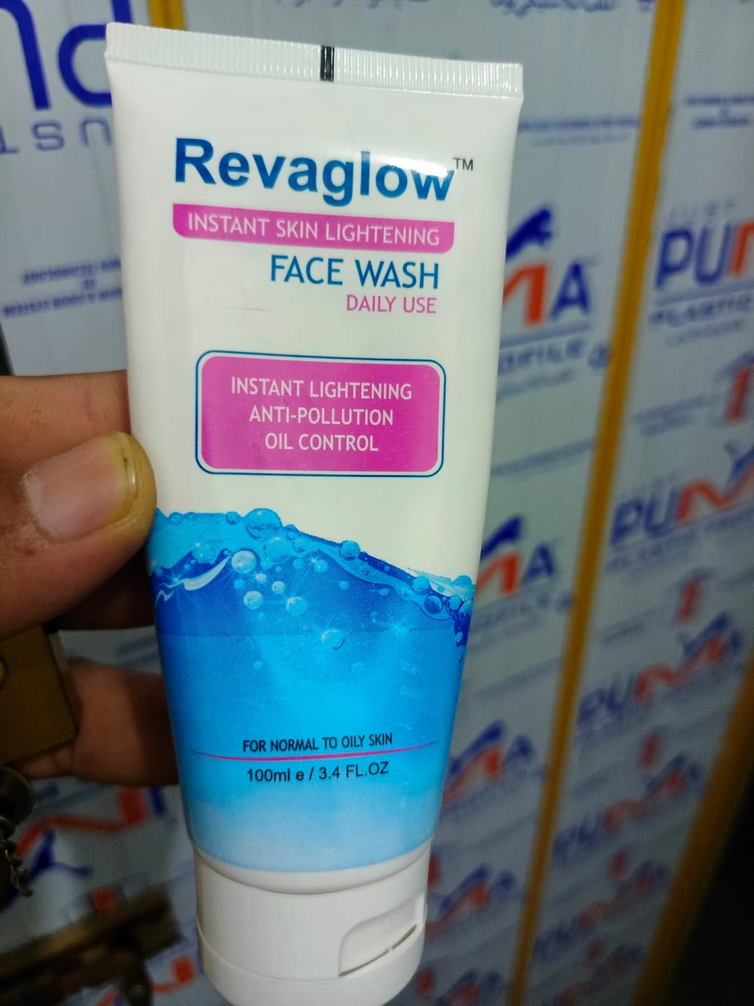 Customer photo review of Revaglow Instant Skin Lightening Face Wash