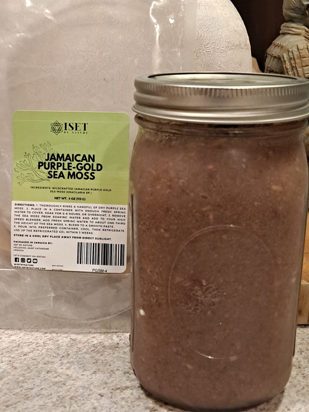 Customer photo review of Jamaican Purple Gold Irish Sea Moss (Raw, Wildcrafted)