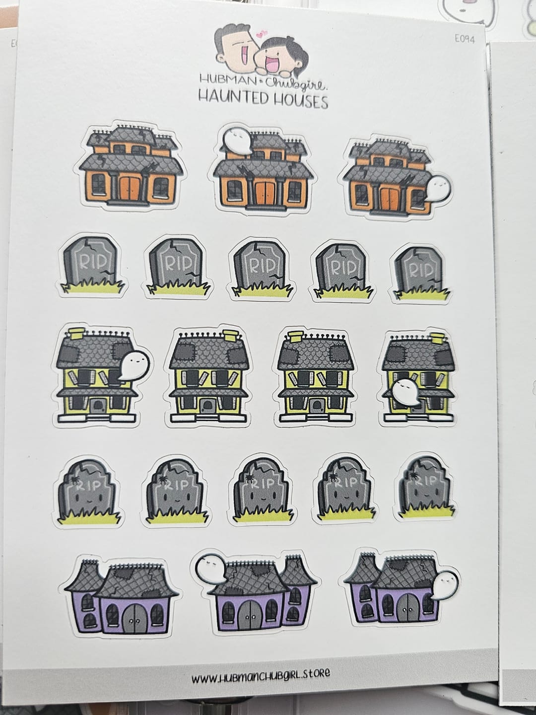 Customer photo review of Haunted Houses Planner Stickers