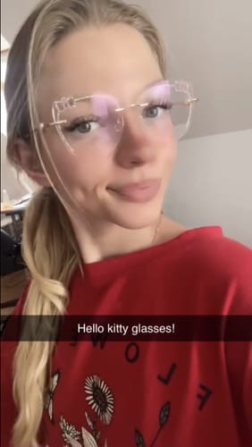 Customer photo review of Kitty Eyeglasses