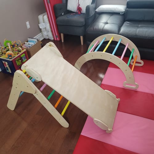 Customer photo review of Pikler Triangle, Rocker Arch And Reversible Ramp SET