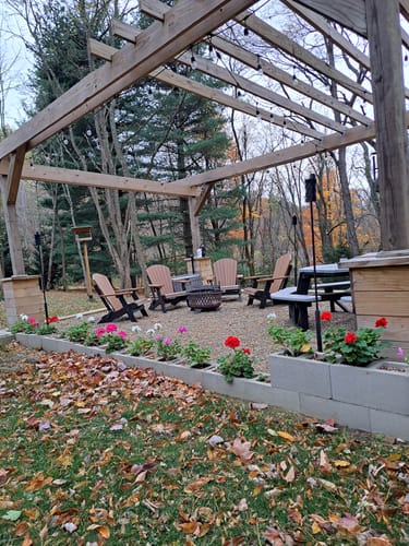 Customer photo review of King-Size Set of 4 Folding Adirondack Chairs With Cup Holders