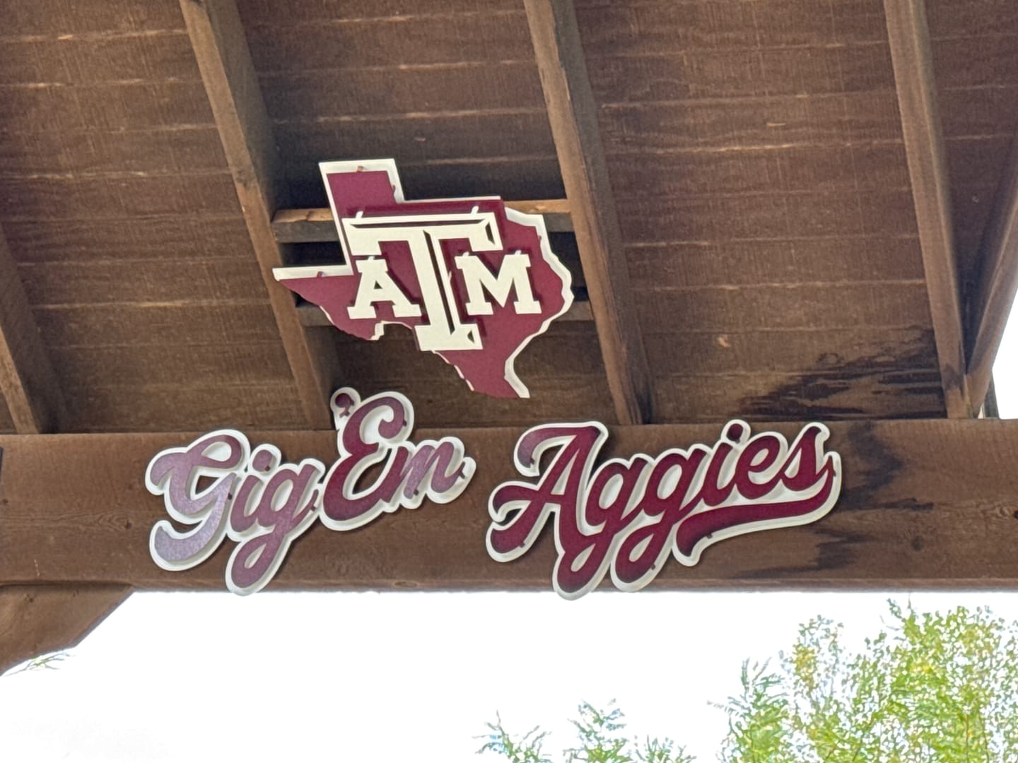 Customer photo review of Texas A&M "Aggies" Script 3D Vintage Metal Wall Art