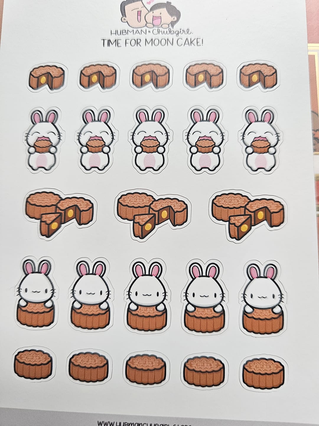 Customer photo review of Time For Moon Cake! Planner Stickers
