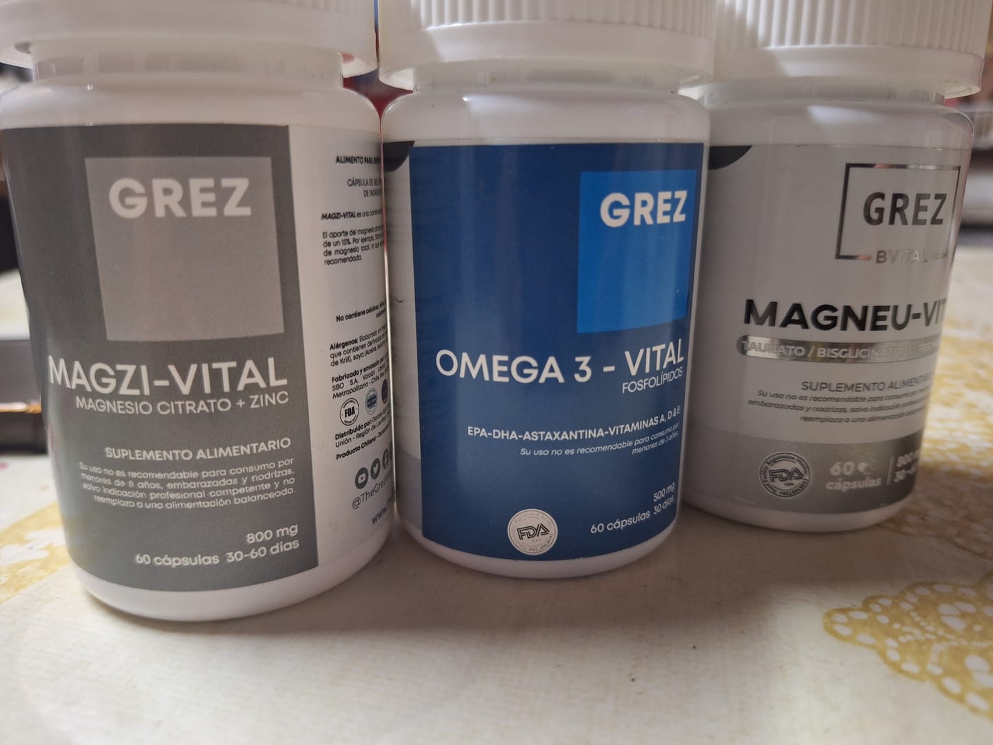 Customer photo review of MAGNEU-VITAL 800mg - Magnesios quelados Taurato / Bisglicinato / L-treonato