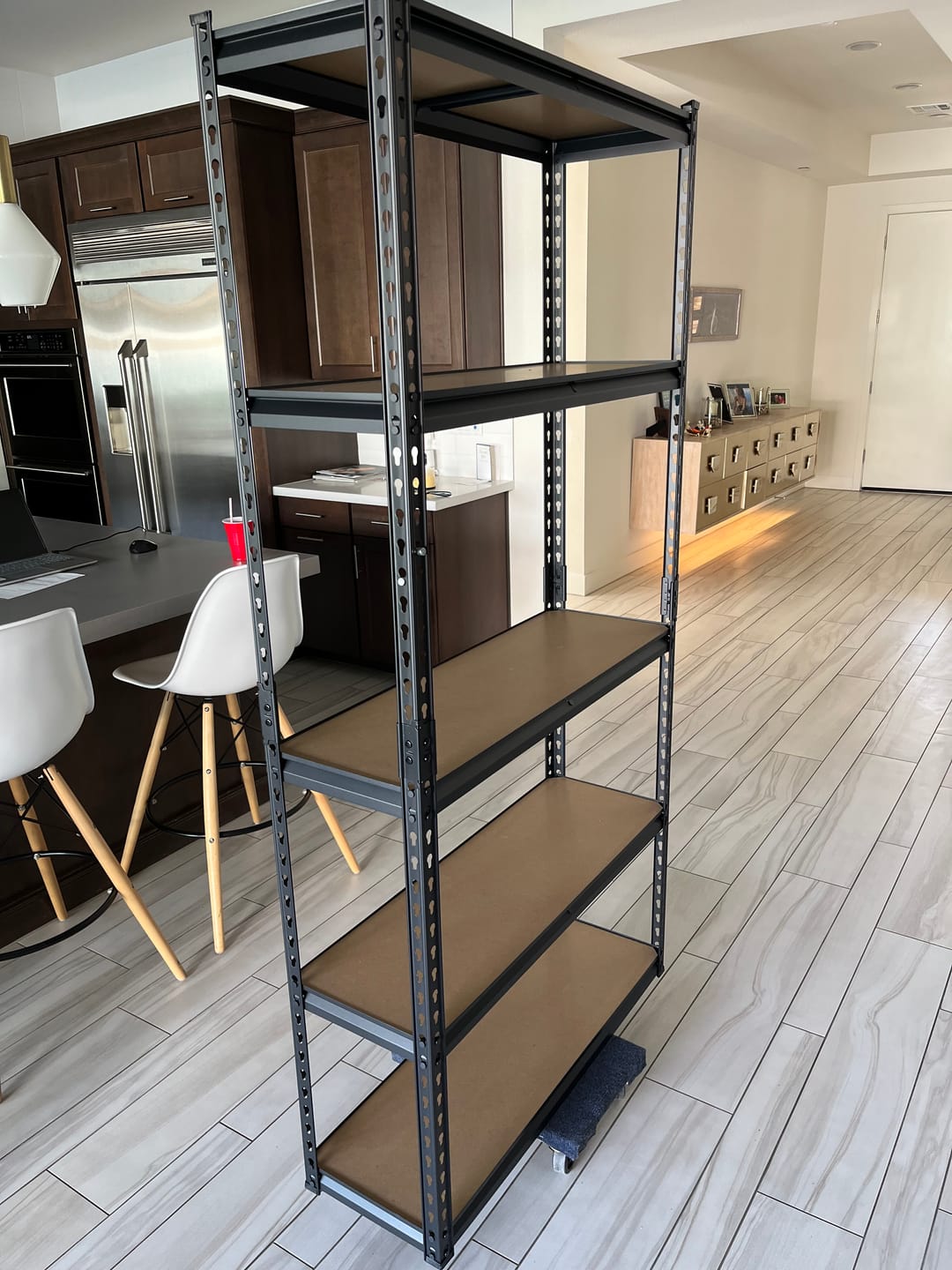 Customer photo review of REIBII 72"H Metal Storage Shelves, 2000 Lbs Adjustable Garage Shelving Unit, Utility Rack for Pantry Kitchen