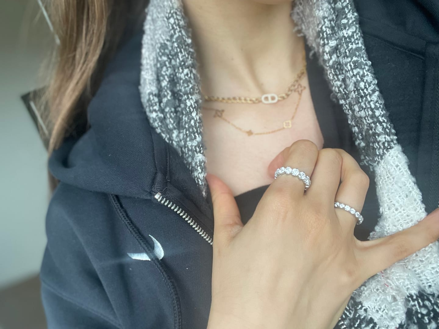 Customer photo review of Fancy Clover Kette | 18K vergoldet