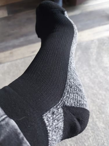 Customer photo review of YoU Compression® Black & Grey Marl CUSHION Ankle Socks 20-30 mmHg