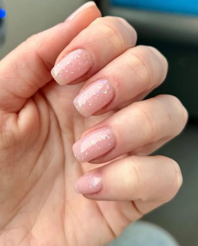 Customer photo review of Base Semi-Permanent Rubber Foil Powder Pink Didier Lab 10ml