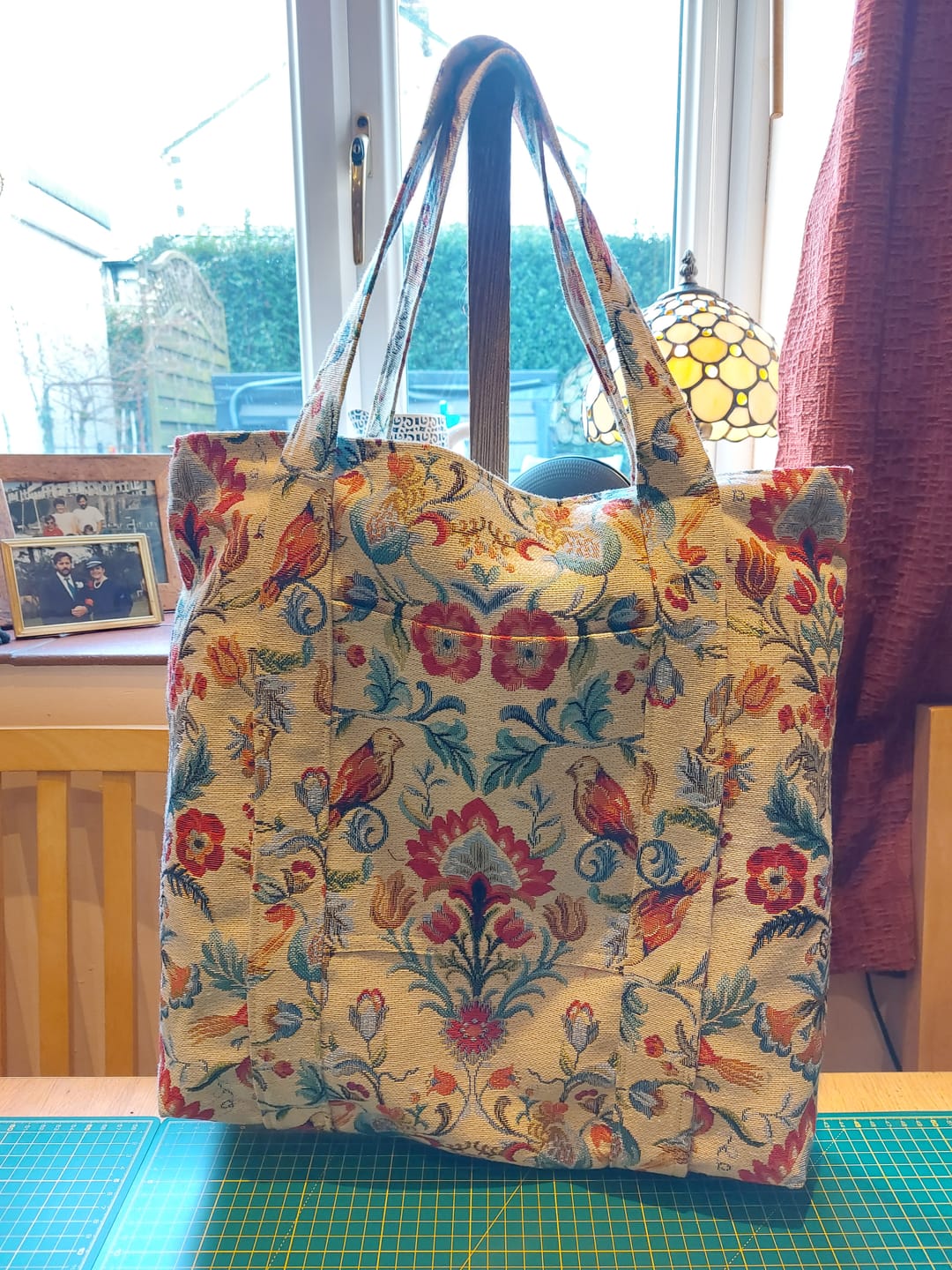 Customer photo review of Birds and Flowers Tapestry Fabric