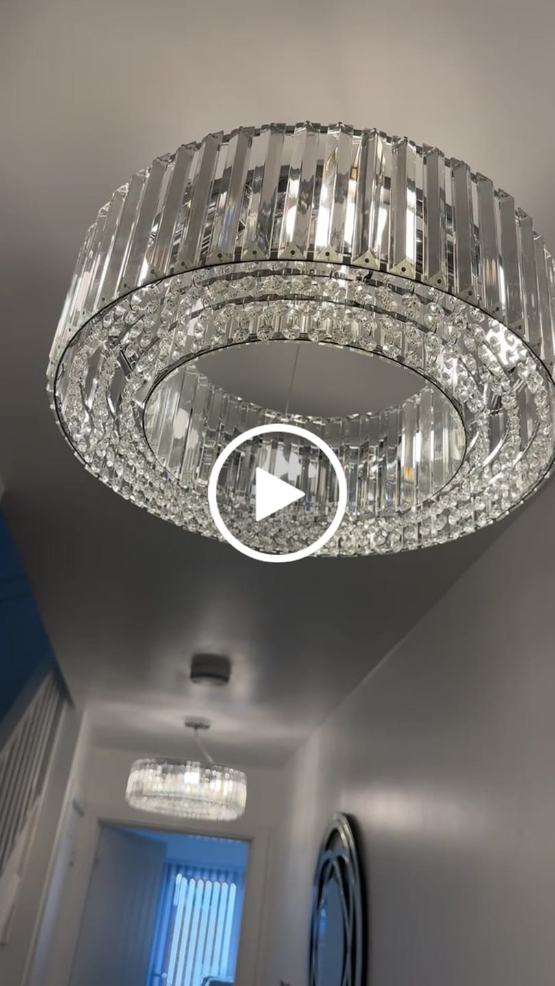 Customer video review of Modern Round Crystal Chandelier
