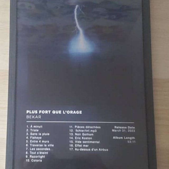 Customer photo review of Plus fort que l'orage Bekar Poster
