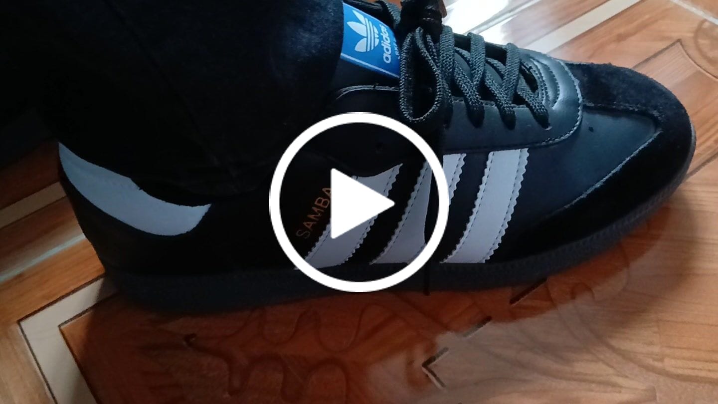 Customer video review of Tenis Samba Negro Blanco