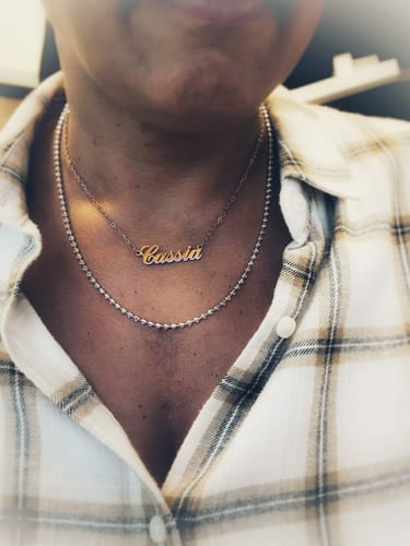 Customer photo review of Personalized Name Necklace