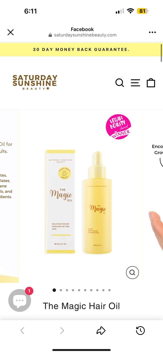 Customer photo review of The Magic Hair Oil