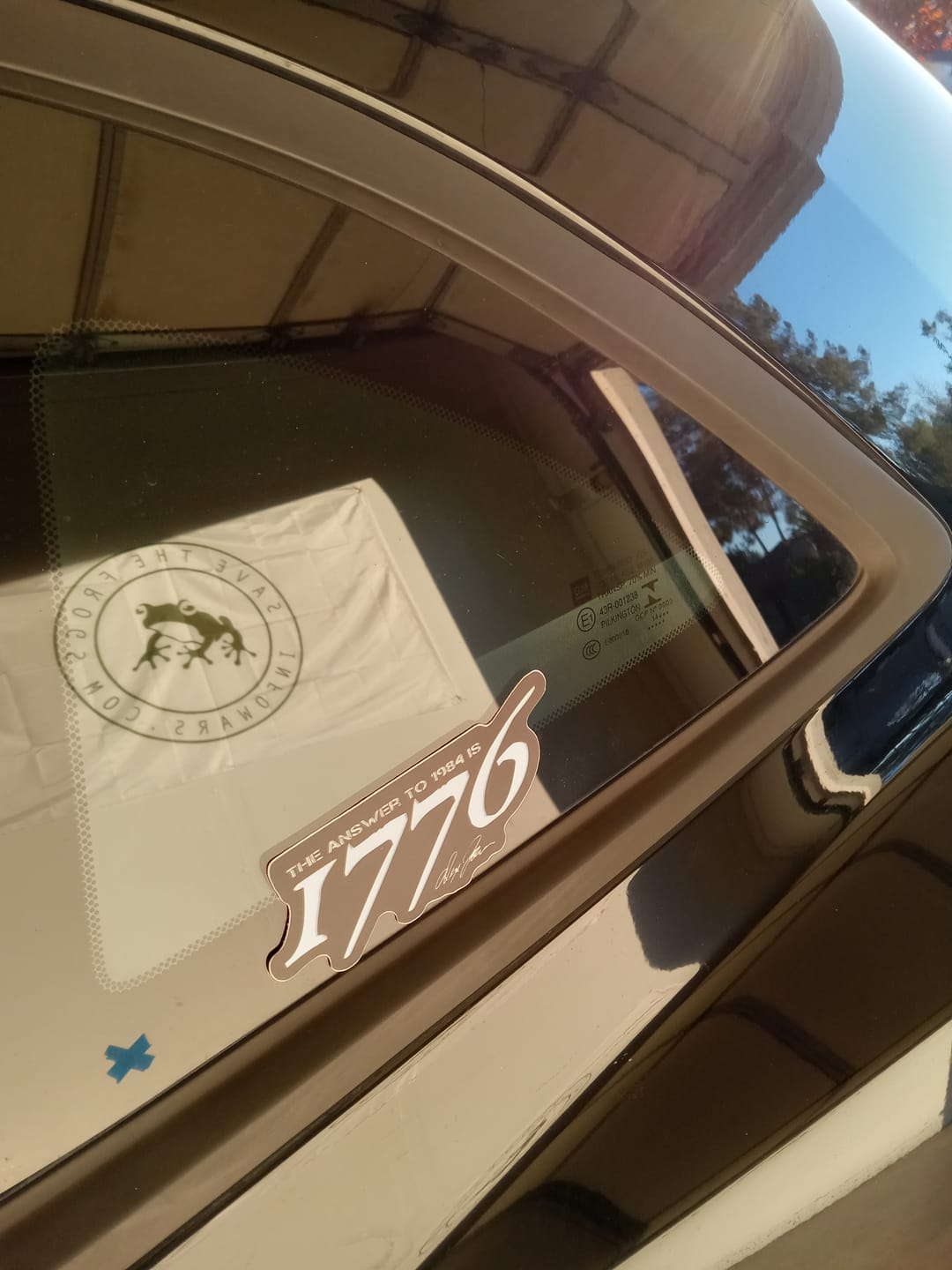 Customer photo review of The Answer to 1984 Decal