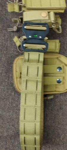 Customer photo review of Tactical Belt in coyote