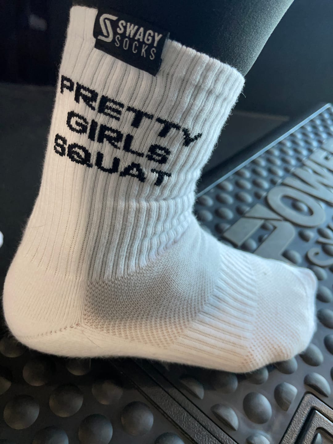 Customer photo review of Gym Therapy - Women's Crew Workout Socks
