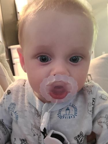 Customer photo review of The BUBIE Orthodontic Pacifier + Teether Ring