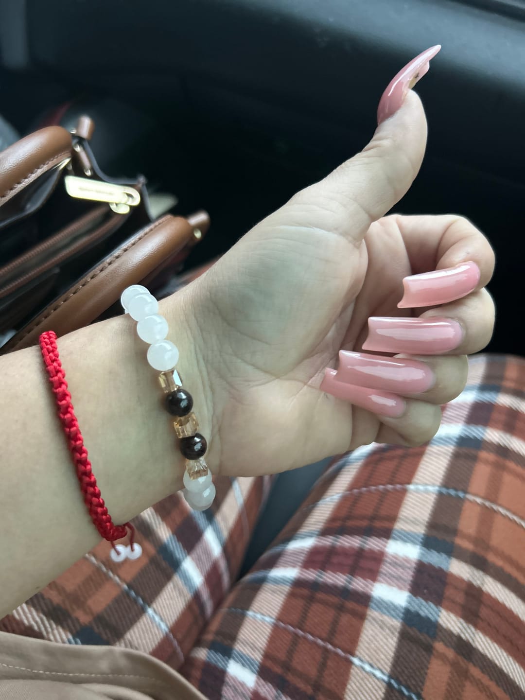 Customer photo review of Natural White Chalcedony Positivity Bracelet