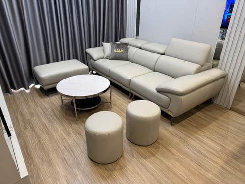 Customer photo review of Sofa văng da sang trọng 3 chỗ tựa gật gù PERRY