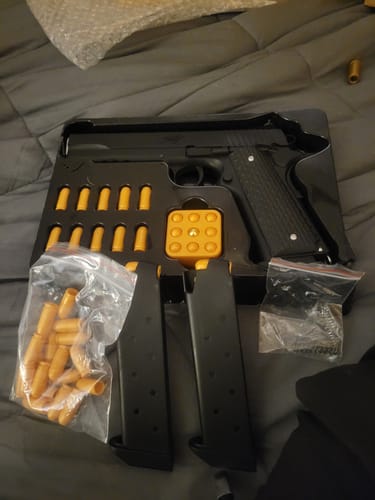 Customer photo review of Colt M1911 Auto Shell Ejection Blowback Laser Toy