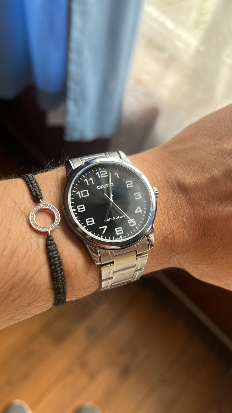 Customer photo review of Reloj Casio Análogo MTP-V001D-1B Negro Correa de Acero
