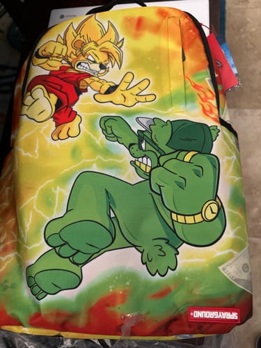 Customer photo review of Sprayground Kombat Of The Bears Backpack (DLXSR)