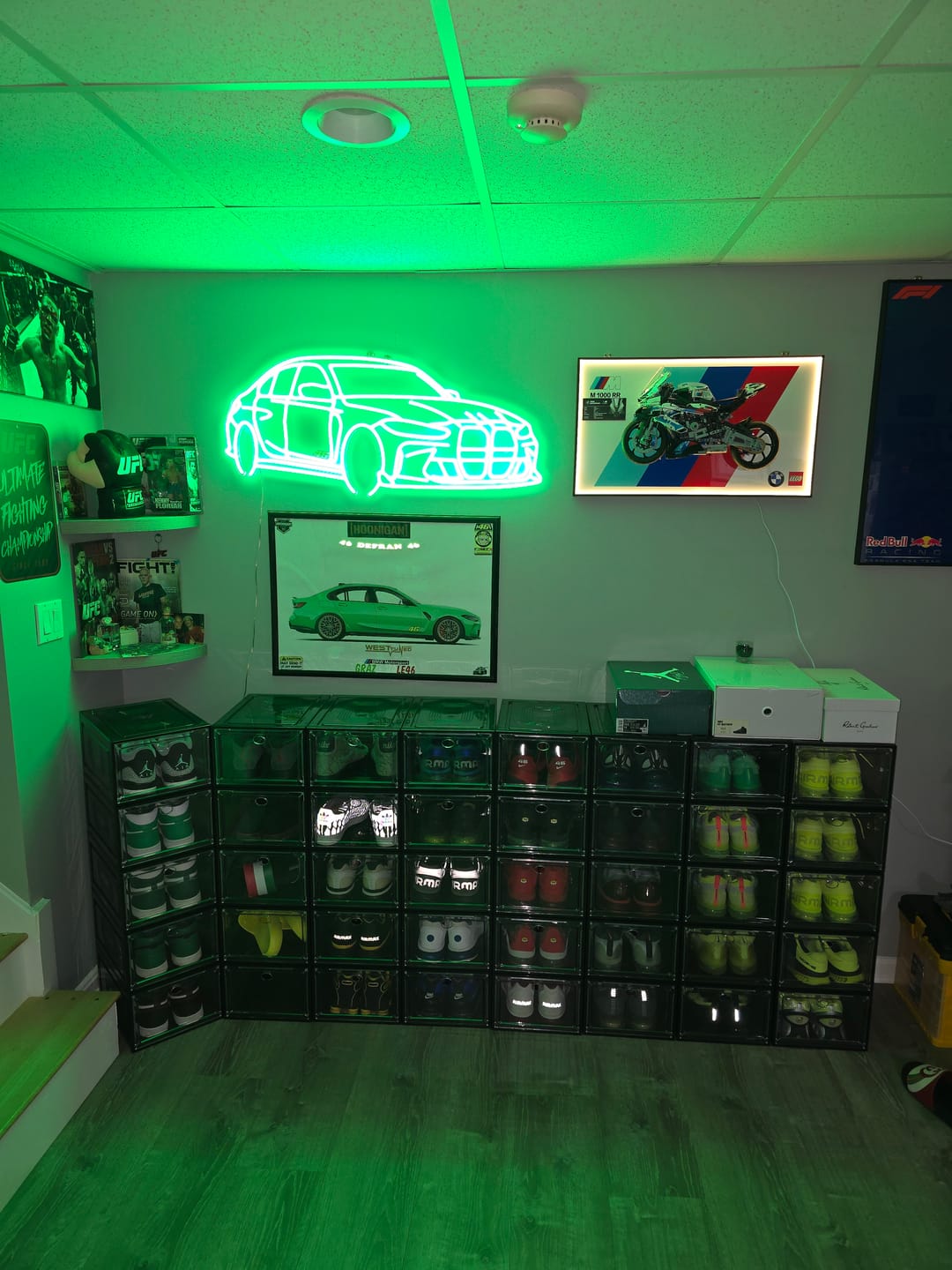 Customer photo review of Your Custom Angle Neon Silhouette