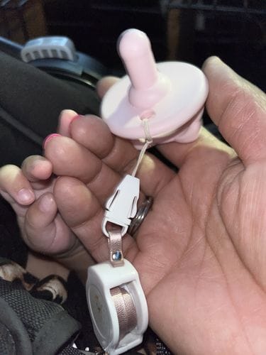 Customer photo review of Signature Llama RetractaClips 4.0 (Retractable Pacifier Clip)