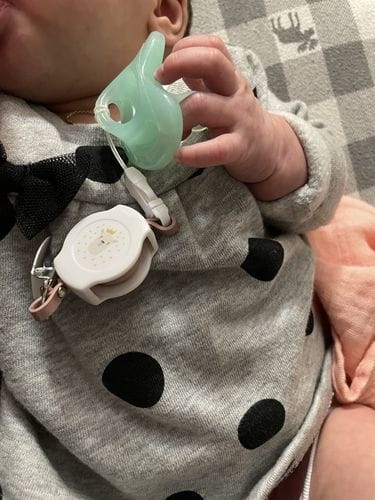 Customer photo review of Signature Llama RetractaClips 4.0 (Retractable Pacifier Clip)