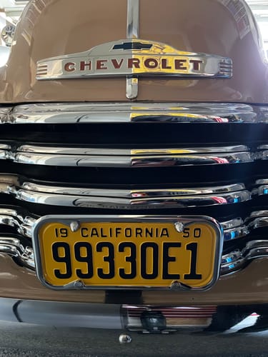 Customer photo review of 1950 CALIFORNIA LICENSE PLATE 6"x14" (351.5mm x 156.5mm)