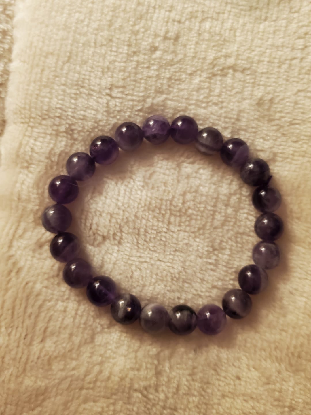 Customer photo review of Amethyst Sensory Bracelet