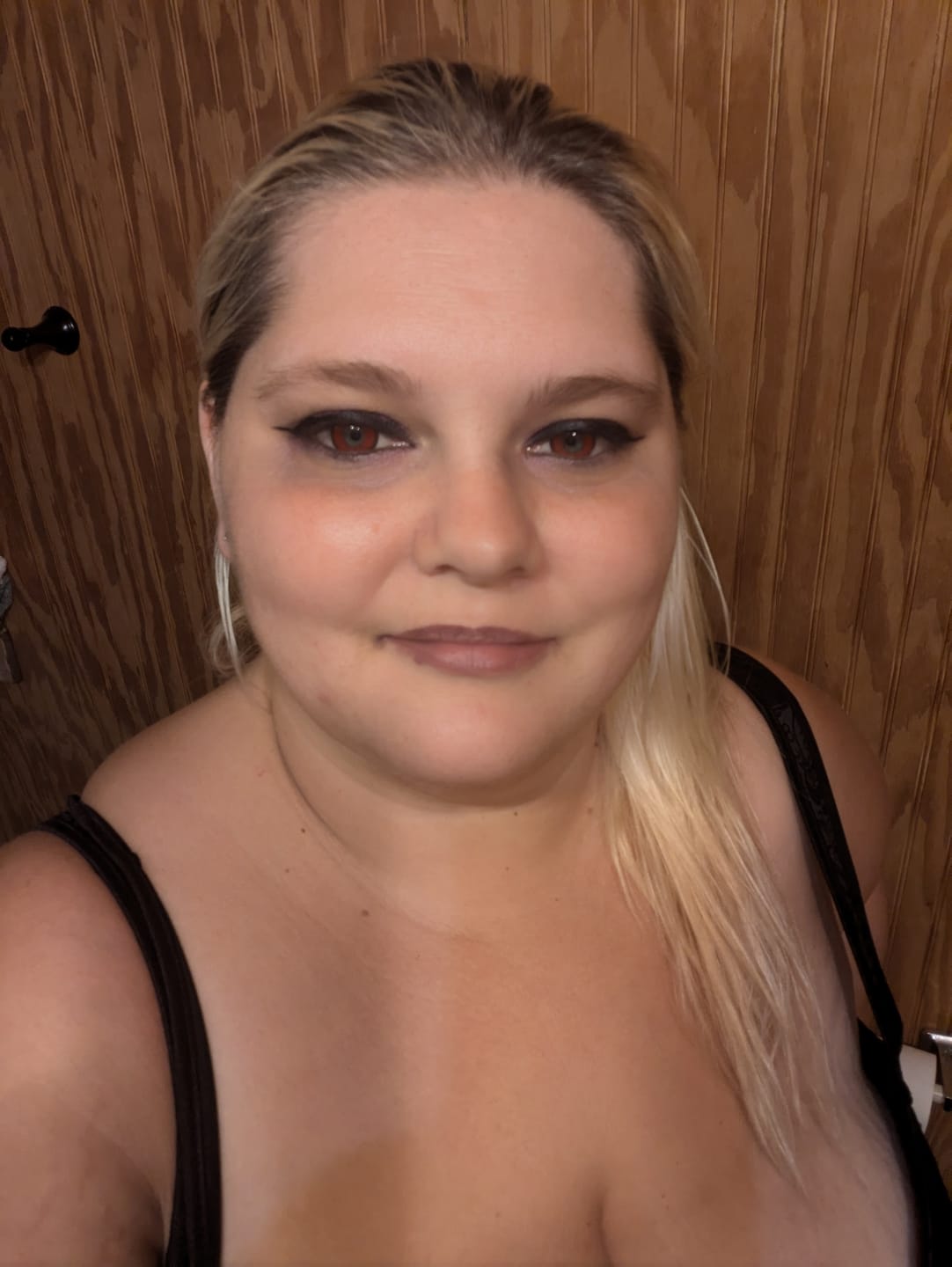 Customer photo review of Cosplay ICE Red Prescription Colored Contact Lenses