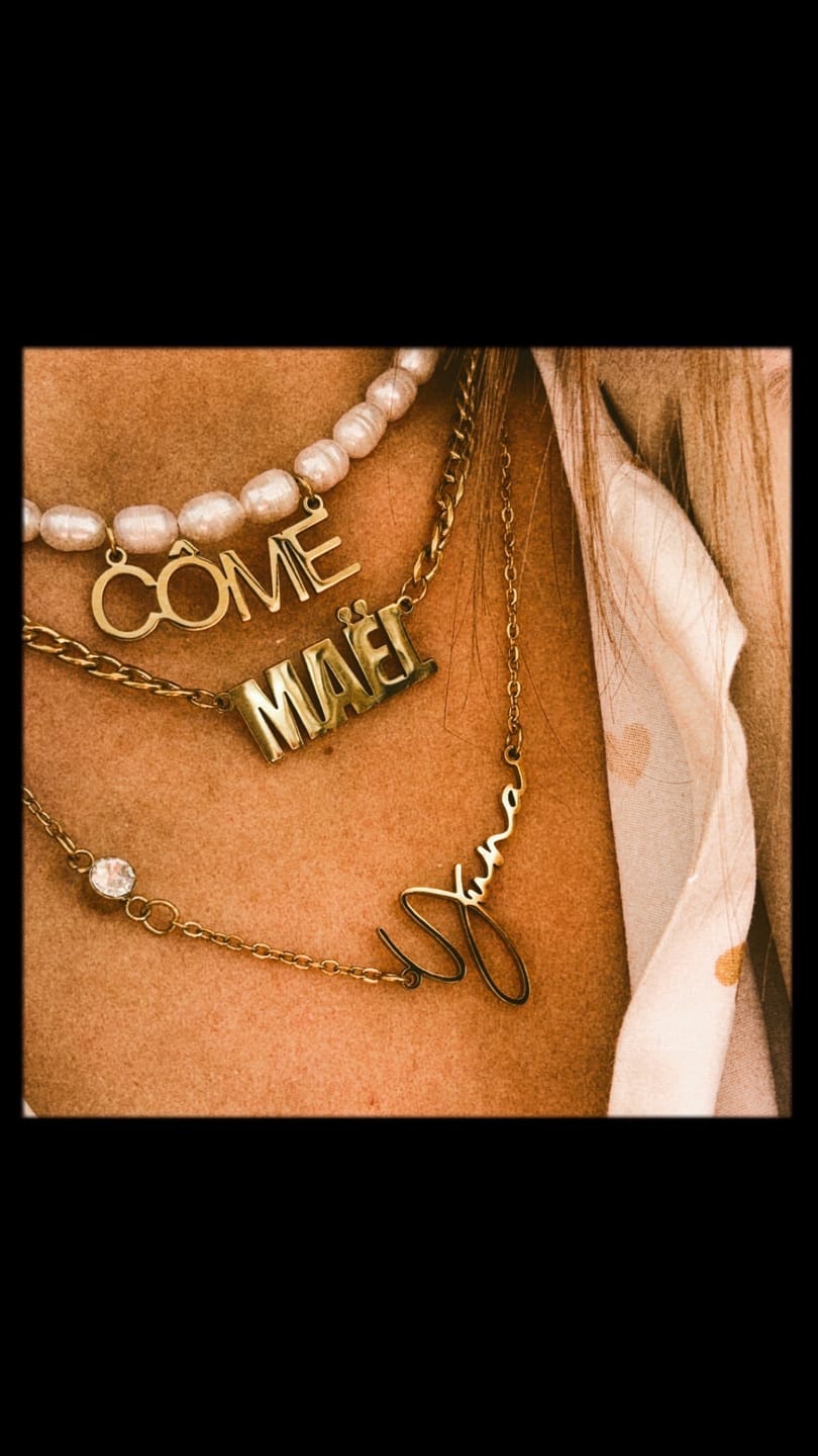 Customer photo review of Collier Prénom Perles