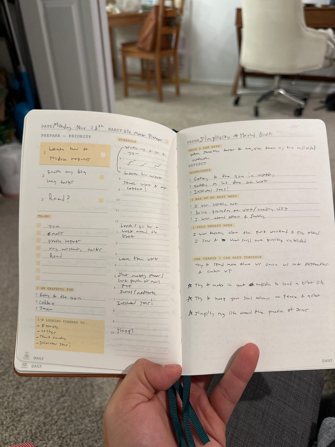 Customer photo review of Monk Manual™ 90-Day Planner