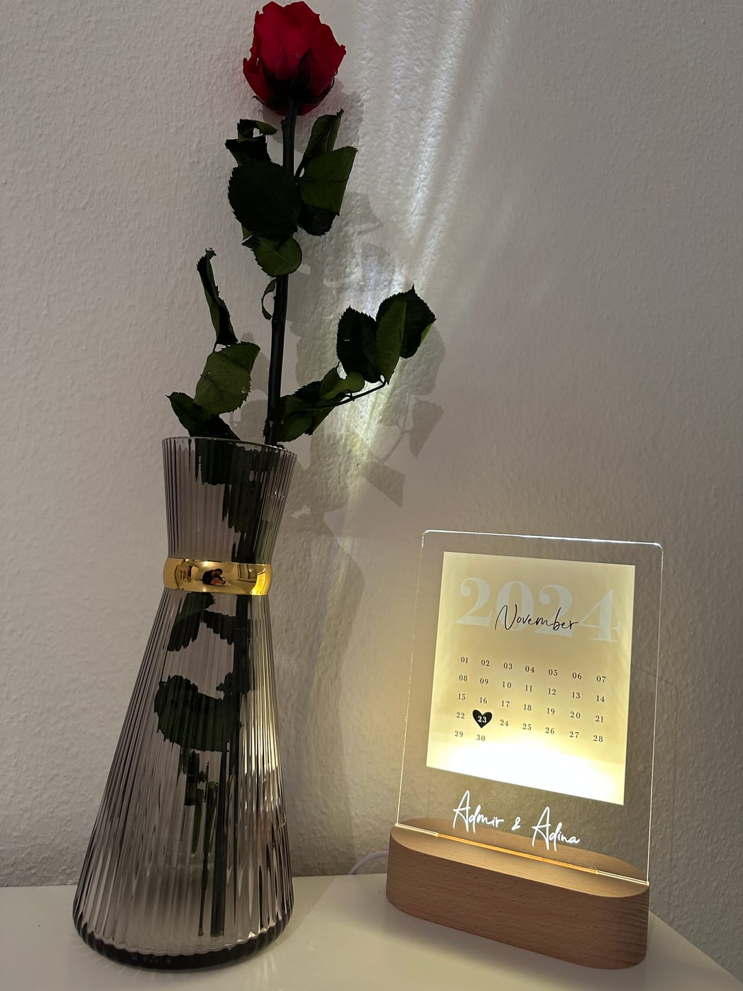 Customer photo review of Euer Datum – Liebeslicht mit Kalenderblatt