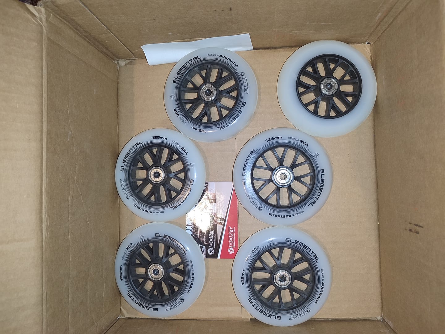 Customer photo review of Elemental Inline Skate Wheel