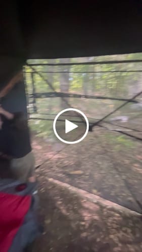 Customer photo review of VisX/VisMax See Through Hunting Blind, Pop Up Ground Deer Blind