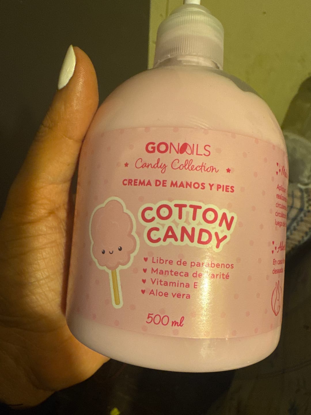 Customer photo review of Crema de Manos y pies Cotton Candy