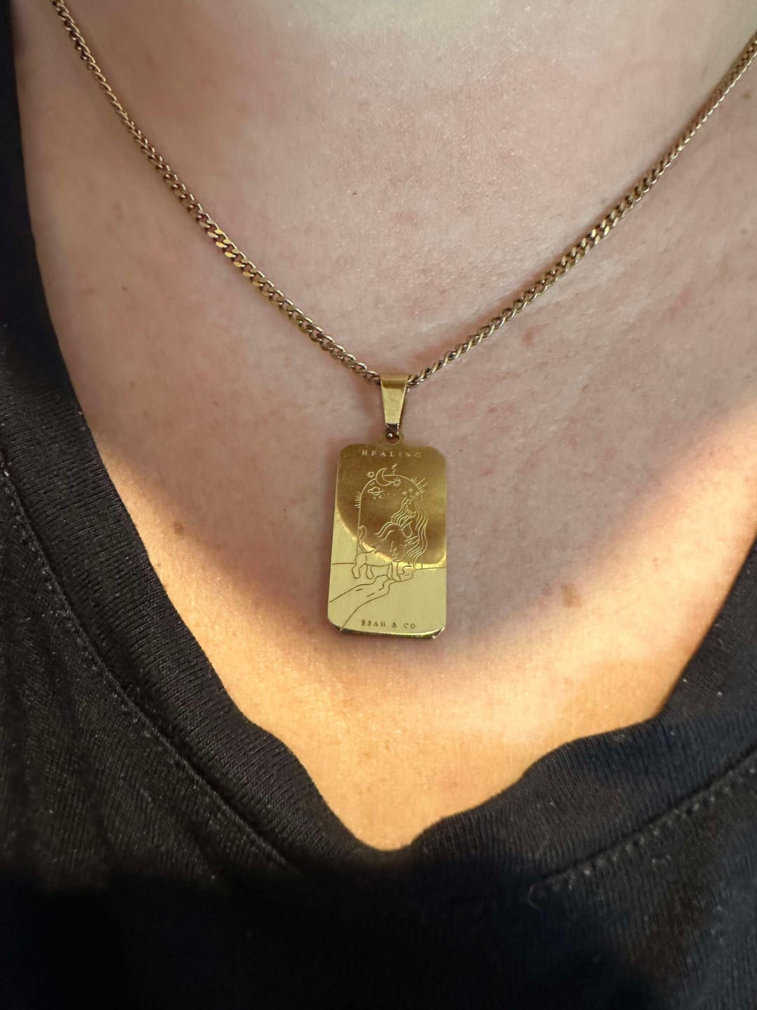 Customer photo review of HEALING Affirmation Necklace