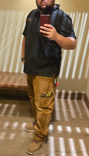 Customer photo review of RX-1 Relaxed Work Pants Navy (Closeout)